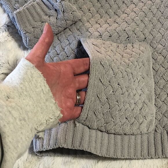 𝅺J. Jill chenille basket weave oversized sweater cardigan size XS - Picture 3 of 11